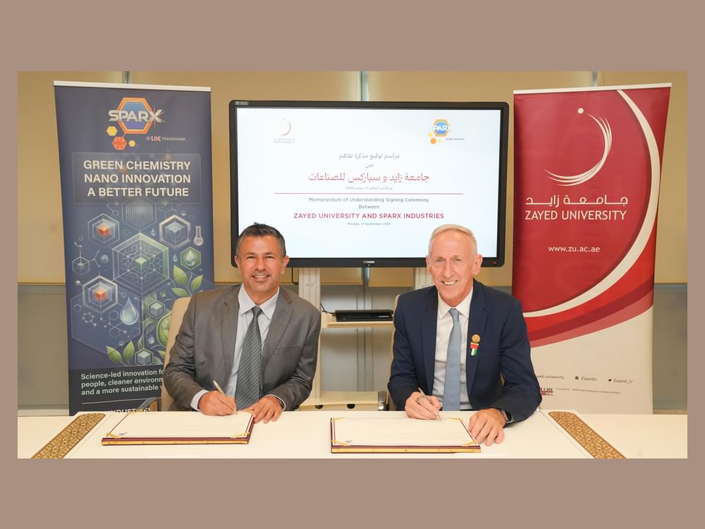 Zayed University, SPARX Industries launch strategic collaboration to expand student opportunities in applied research