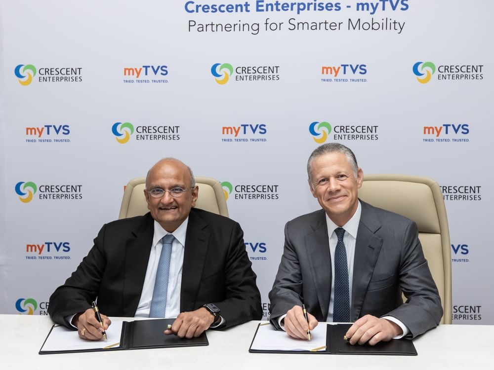 Crescent Enterprises, TVS Automobile Solutions announce strategic partnership to accelerate myTVS growth across India, UAE, MENA