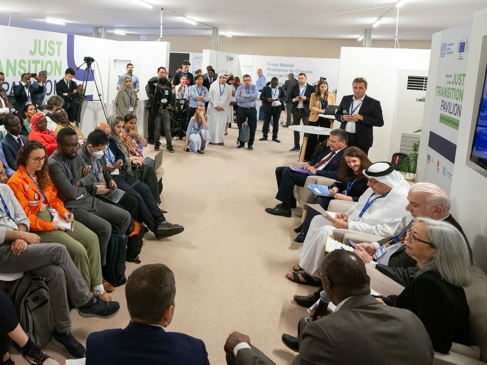 Al Awar inaugurates Just Transition pavilion at COP28, affirms UAE labour market policies align with sustainable future trends