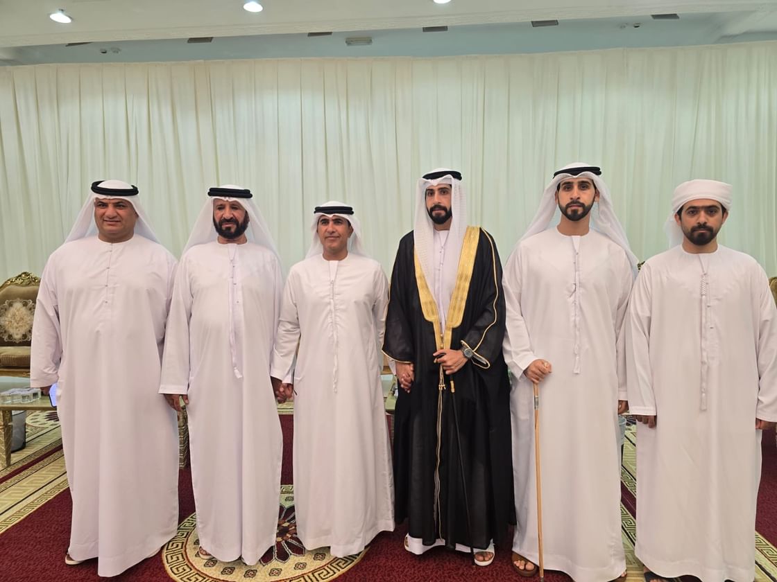 سالم بن سلطان القاسمي يحضر أفراح المزروعي في رأس الخيمة 