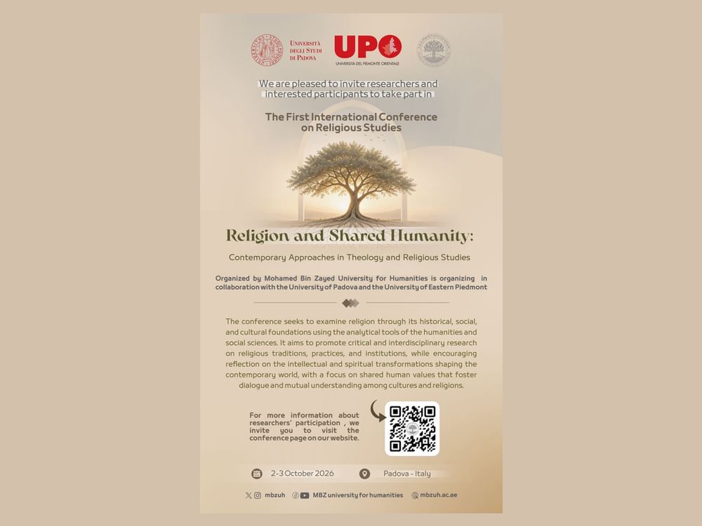 Mohamed Bin Zayed University for Humanities to organise international conference on religious studies in Italy