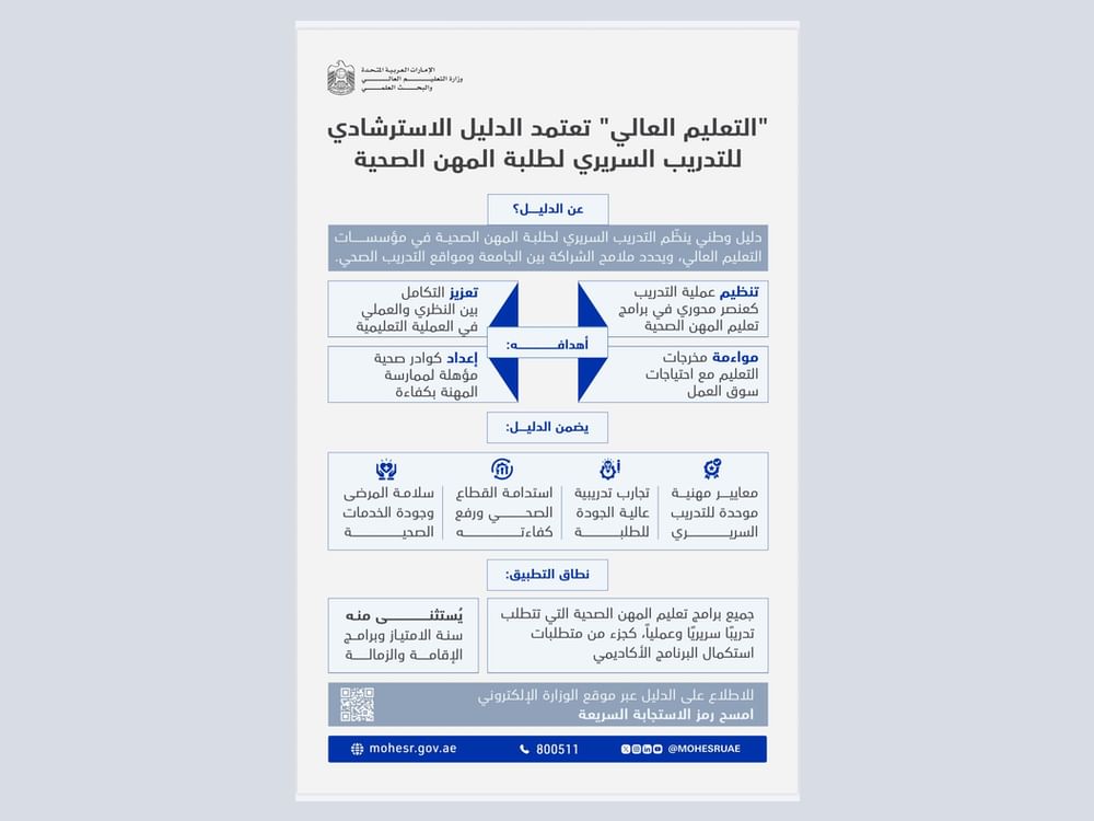 MoHESR approves Clinical Training Guidelines for health profession students