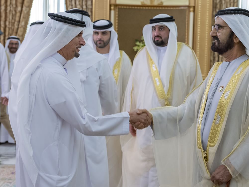 محمد بن راشد يستقبل المهنئين بعيد الأضحى المبارك