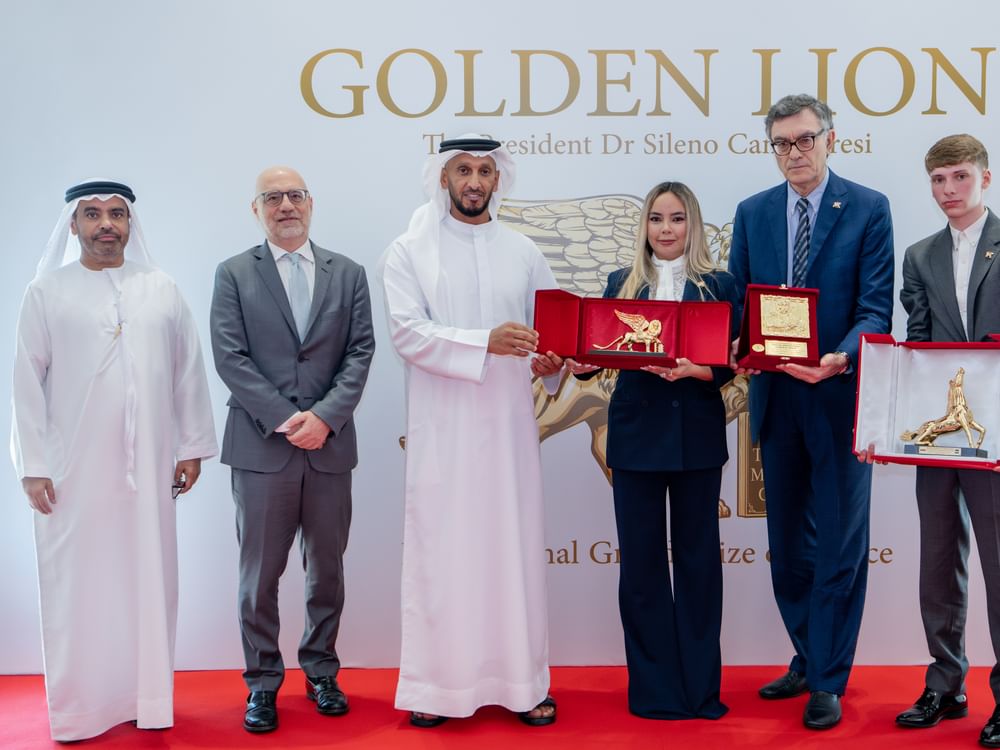 Abdulla Al Hamed awarded three honours from Venice’s international Golden Lion Award