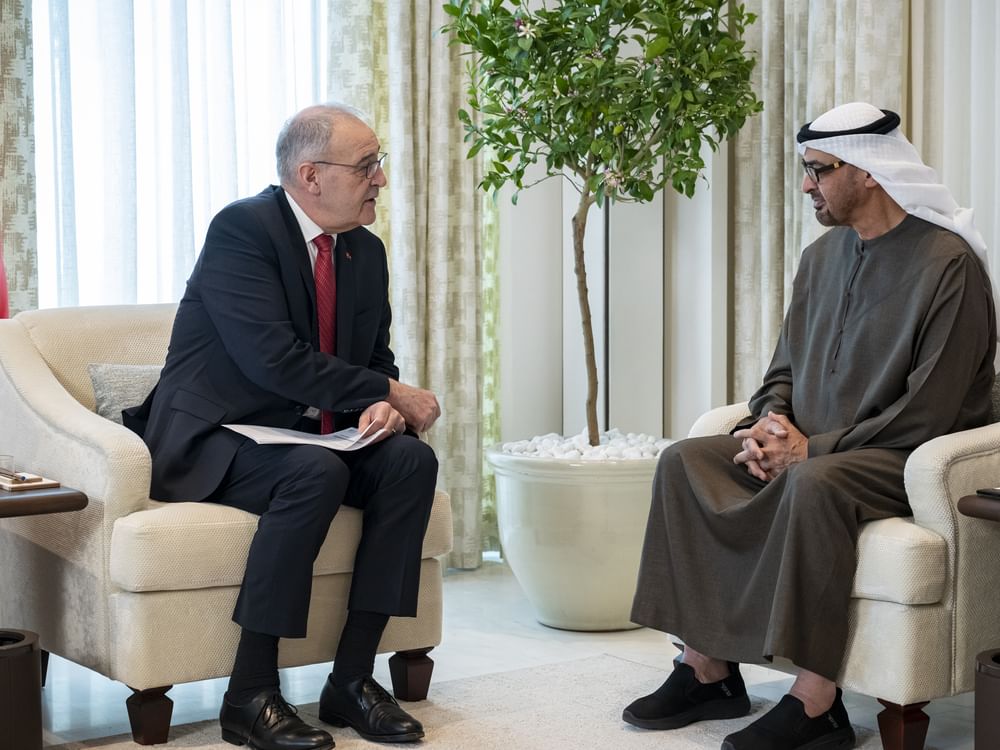 UAE President, President of the Swiss Confederation discuss strengthening bilateral relations