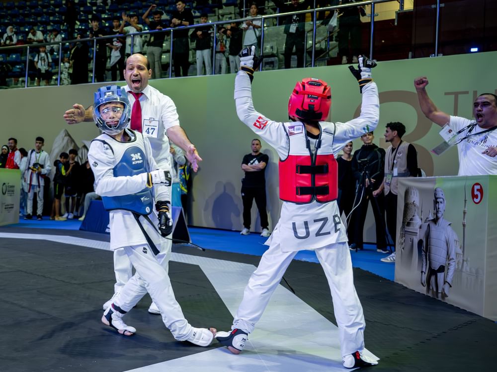 الأشبال والزهرات يتألقون في اليوم الختامي لبطولة الفجيرة الدولية المفتوحة للتايكواندو