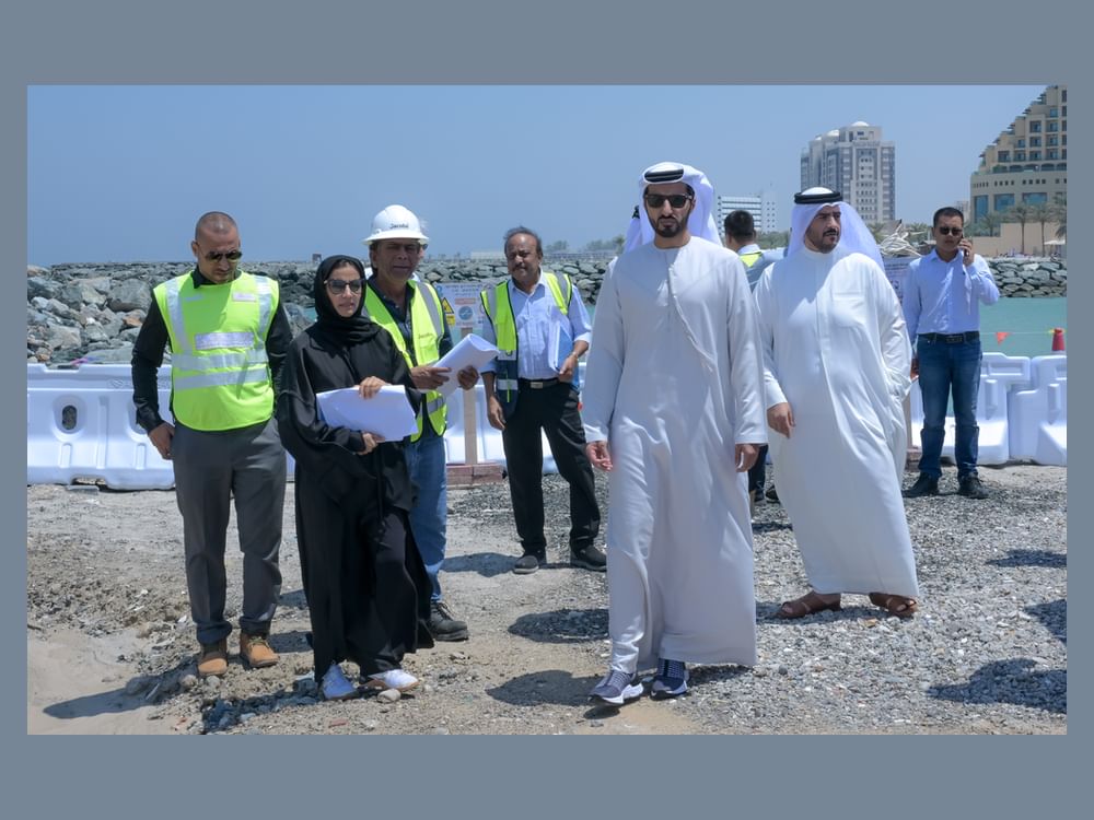 Rashid Al Nuaimi inspects Ajman Corniche development project