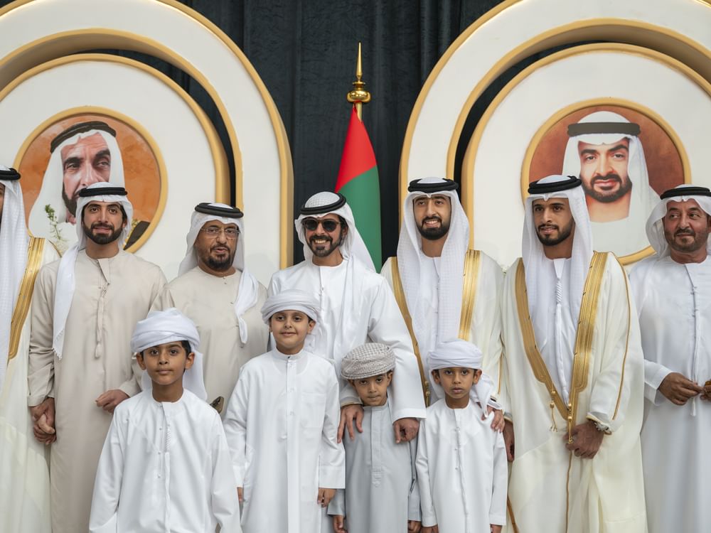 خليفة بن طحنون بن محمد يحضر حفل استقبال بمناسبة أفراح العامري