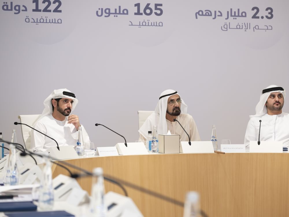 محمد بن راشد يترأس اجتماع مجلس أمناء مؤسسة "مبادرات محمد بن راشد آل مكتوم العالمية" ويعلن النتائج السنوية لأعمالها 