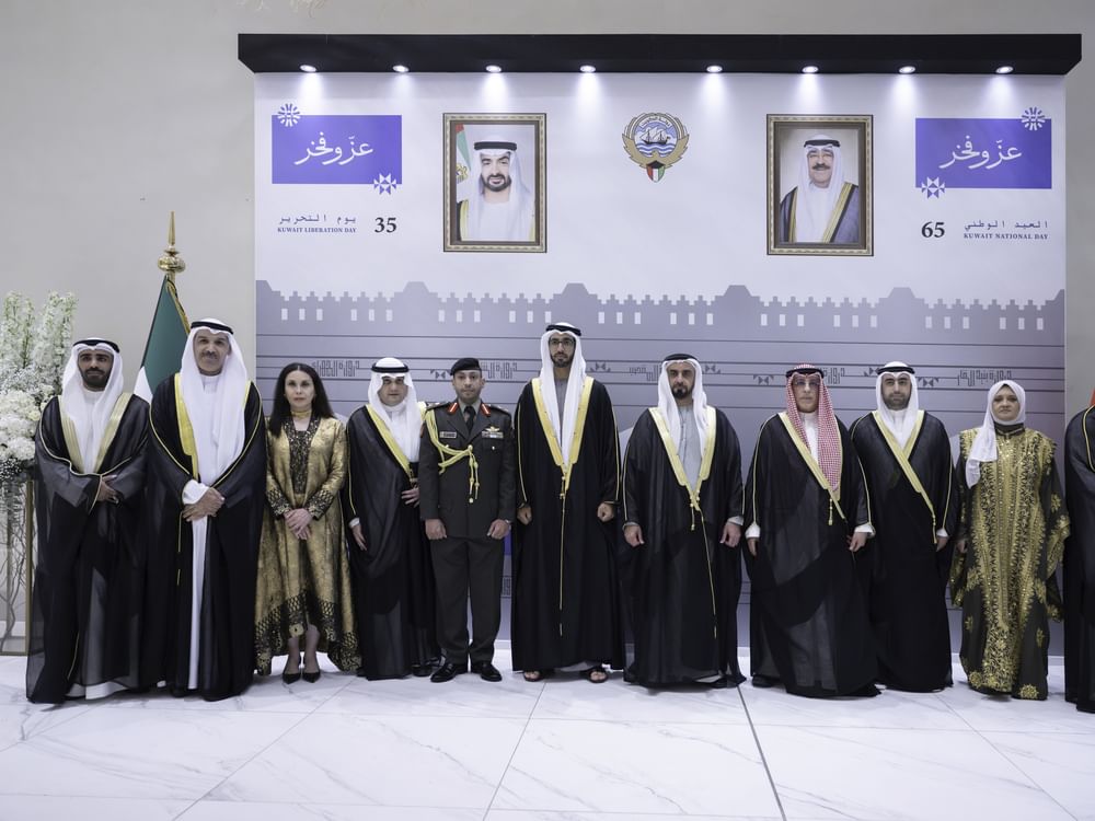 Saif bin Zayed attends Kuwait Embassy National, Liberation Days reception