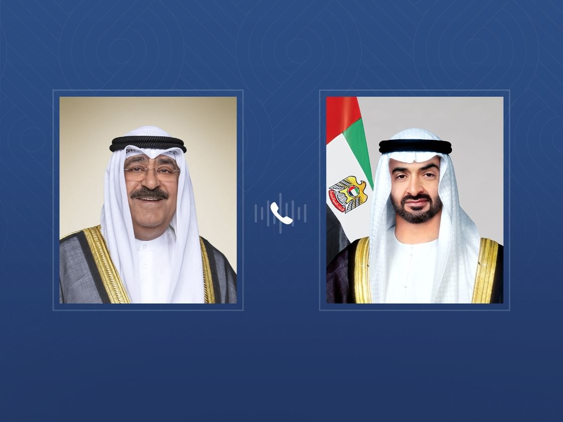 رئيس الدولة يجرى اتصالاً هاتفياً مع أمير الكويت