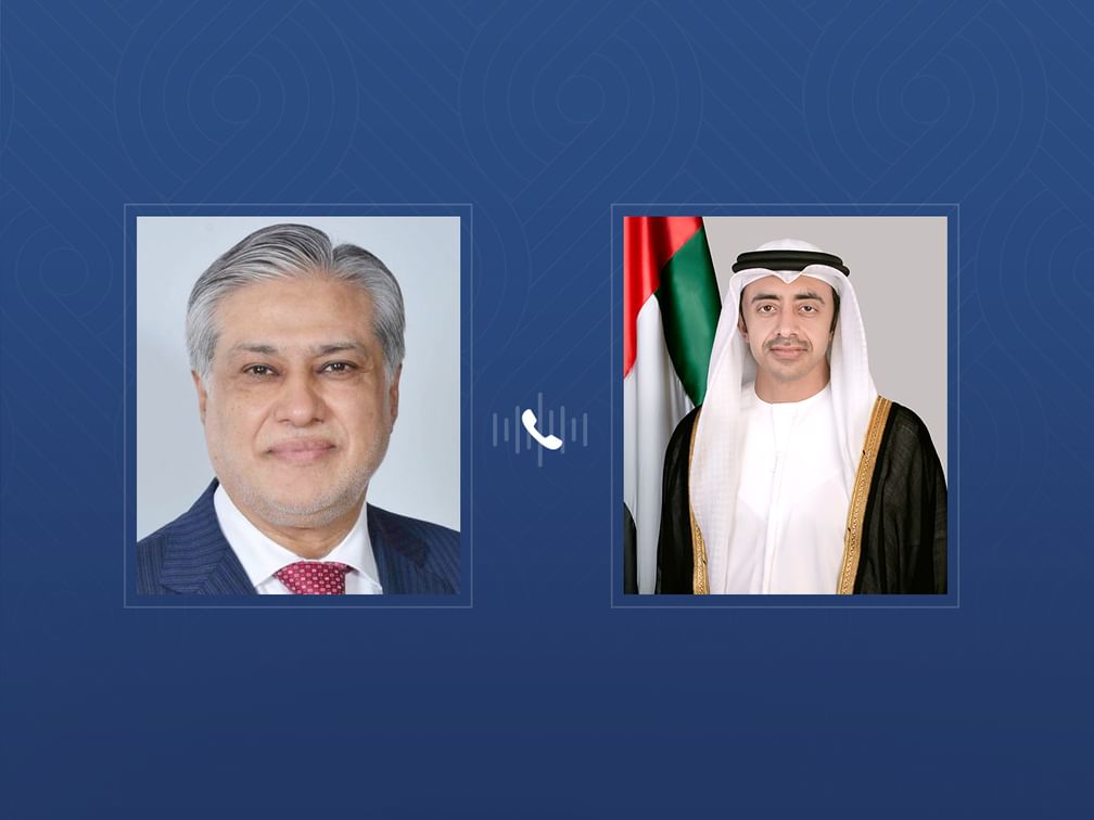 عبدالله بن زايد ونائب رئيس الوزراء وزير الخارجية الباكستاني يبحثان هاتفيا العلاقات الإستراتيجية بين البلدين