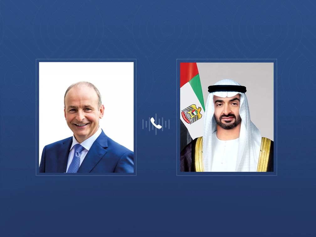 رئيس الدولة ورئيس وزراء إيرلندا يبحثان هاتفياً التطورات الإقليمية في ظل التصعيد العسكري وتداعياته على أمن المنطقة