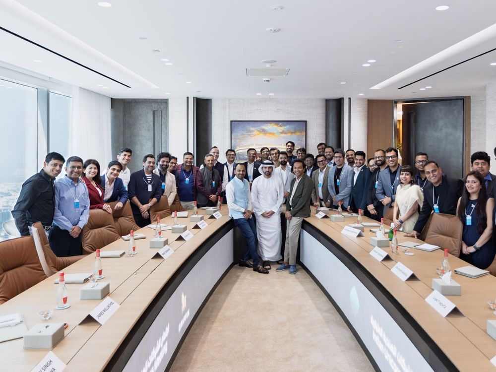 Hamdan bin Mohammed receives CEOs of Indian unicorn companies
