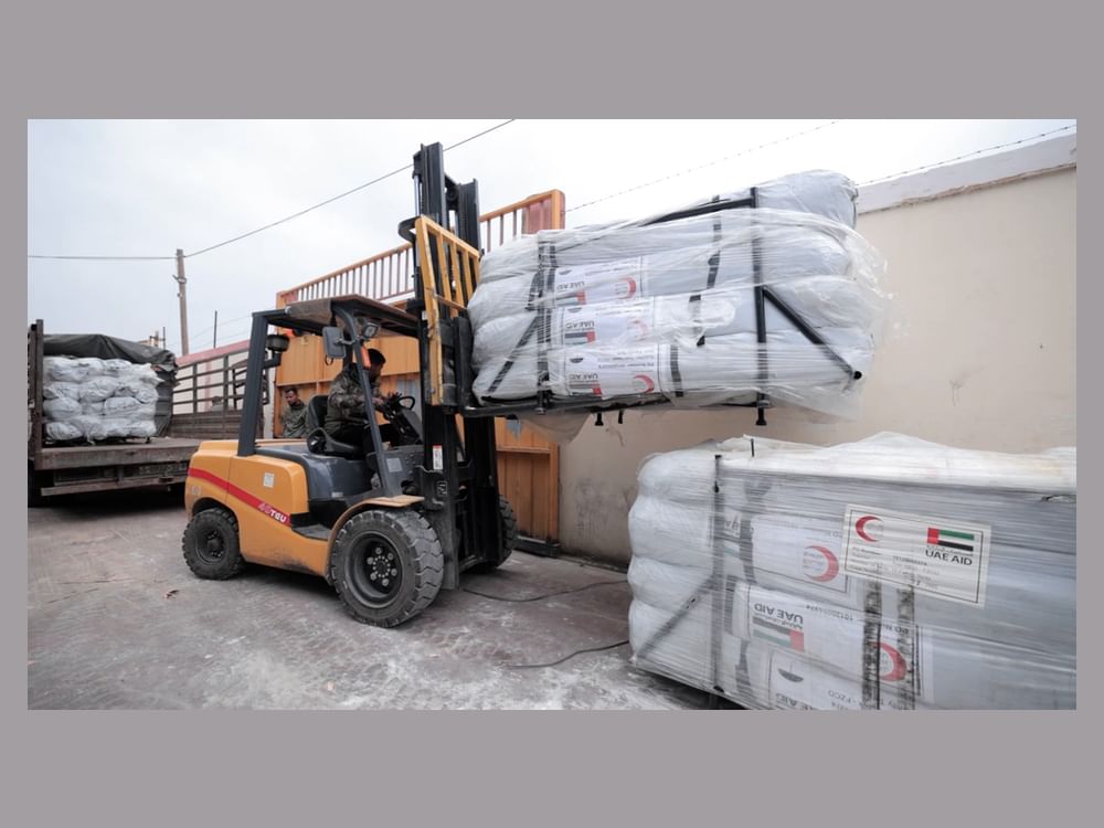 सर्दी में गाजा के लिए यूएई की मानवीय मदद जारी