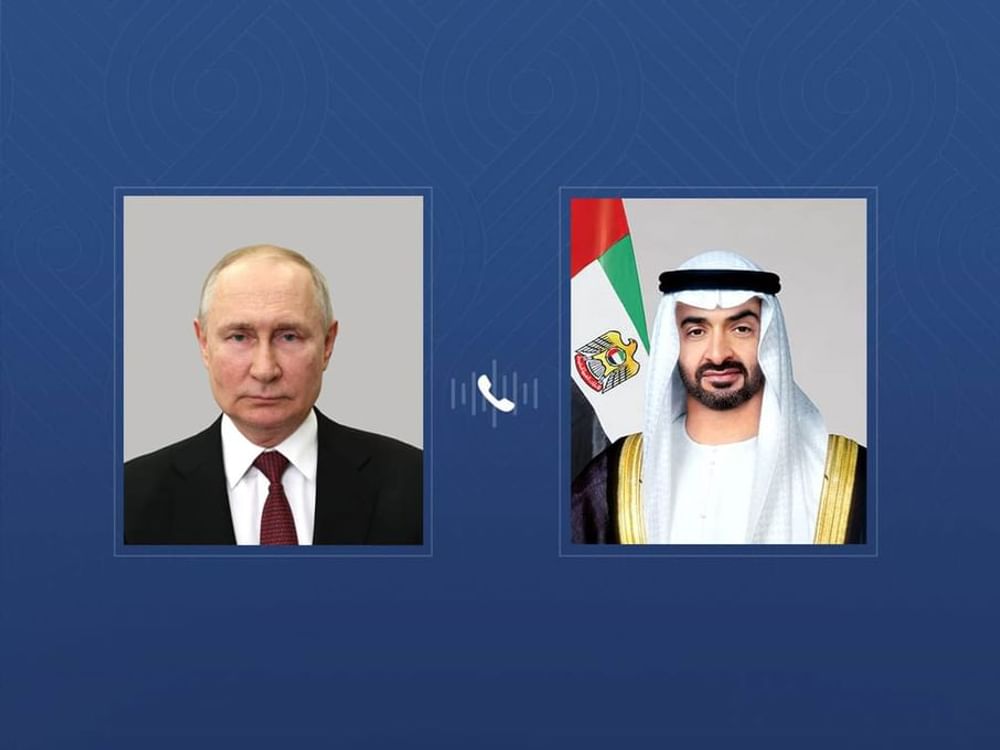 رئيس الدولة يتلقى اتصالاً هاتفياً من الرئيس الروسي 