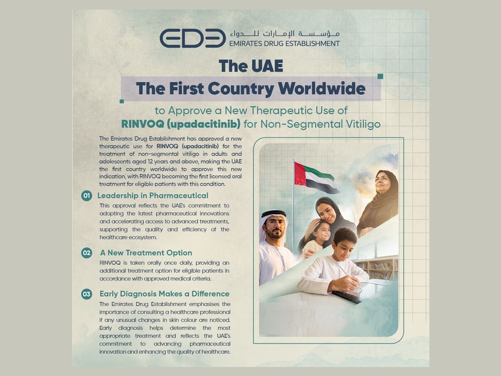 EDE approves new RINVOQ use as first oral treatment for non-segmental vitiligo