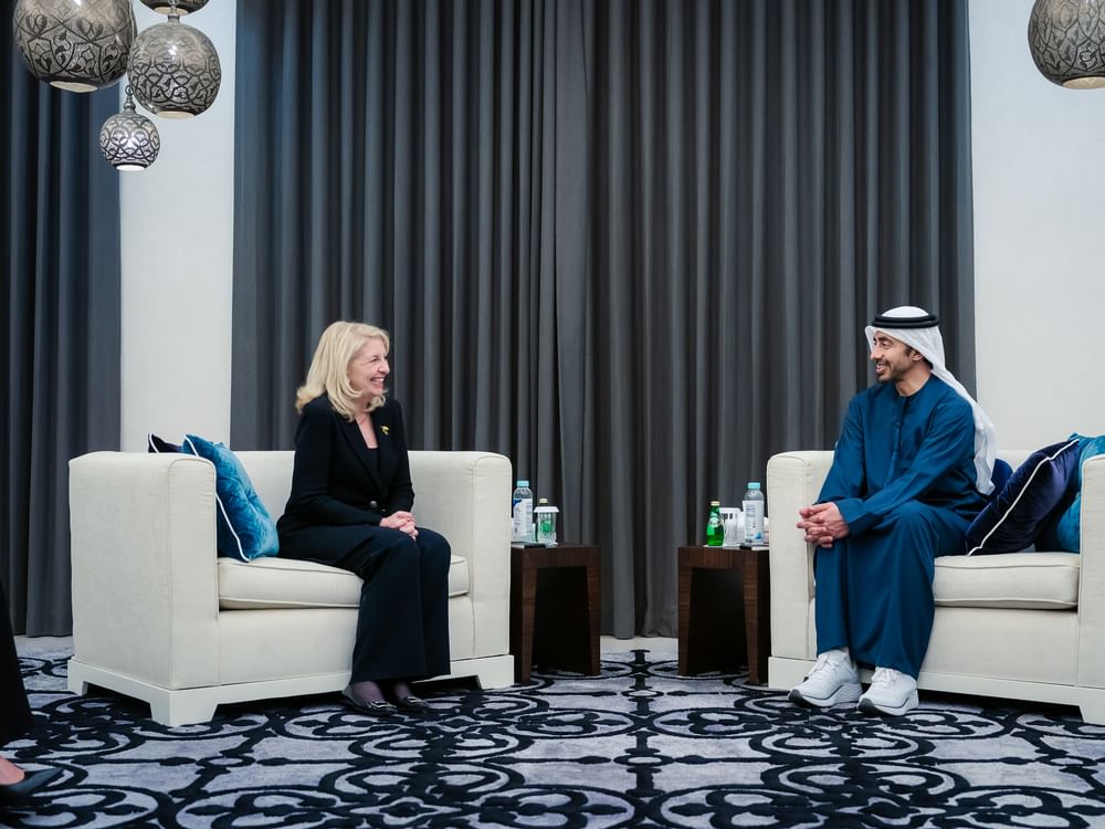 عبدالله بن زايد يلتقي المديرة التنفيذية لـ"اليونيسف" على هامش القمة العالمية للحكومات