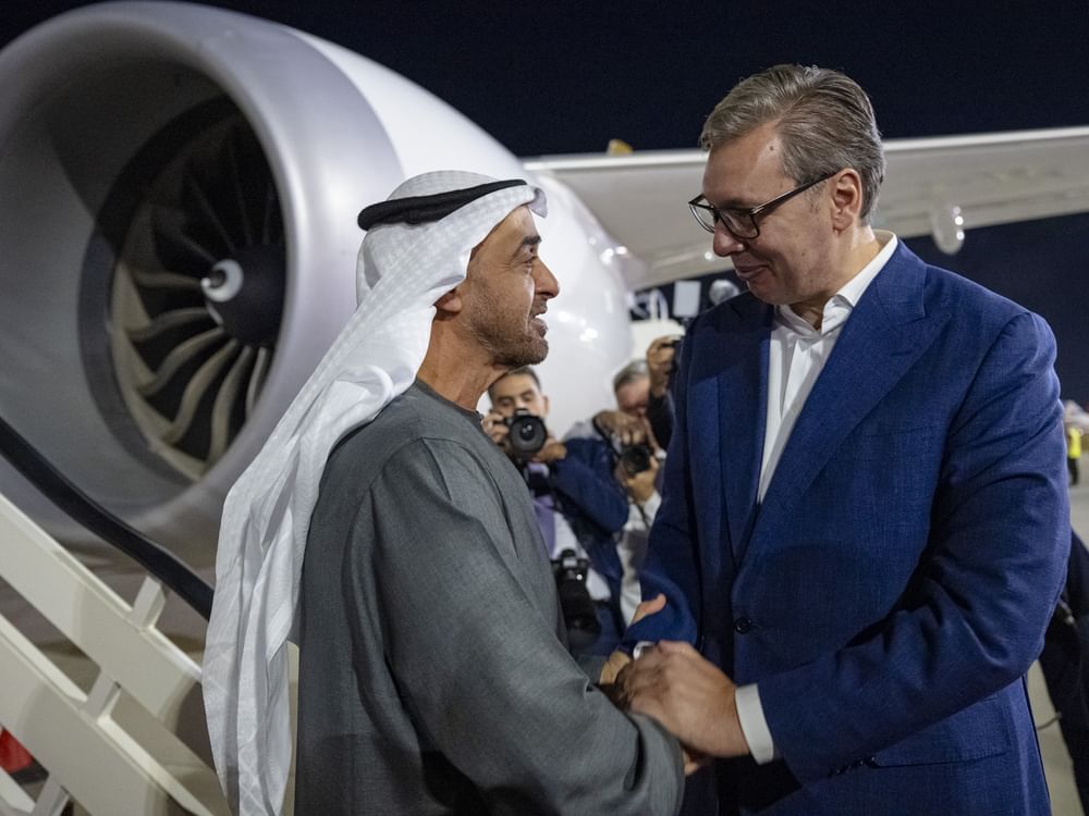 UAE President arrives in Belgrade on working visit to Serbia