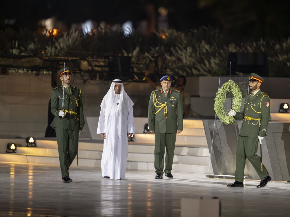 Ruler of Fujairah attends Commemoration Day ceremony at Wahat Al Karama in Abu Dhabi