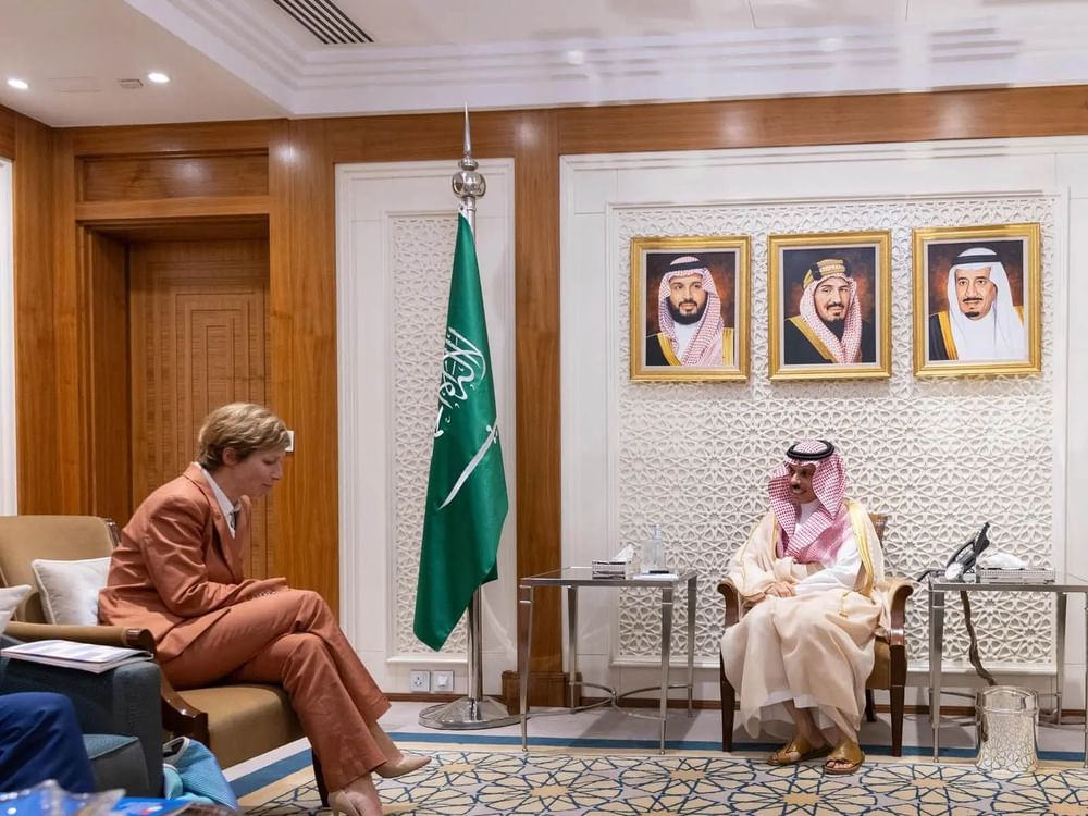 وزير الخارجية السعودي يبحث مع مسؤولة فرنسية العلاقات الثنائية والمستجدات الأقليمية