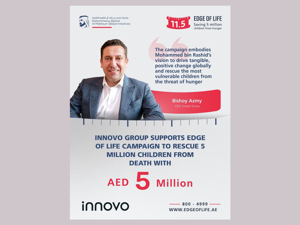 Innovo Group contributes AED5 million in support of 'Edge of Life' campaign