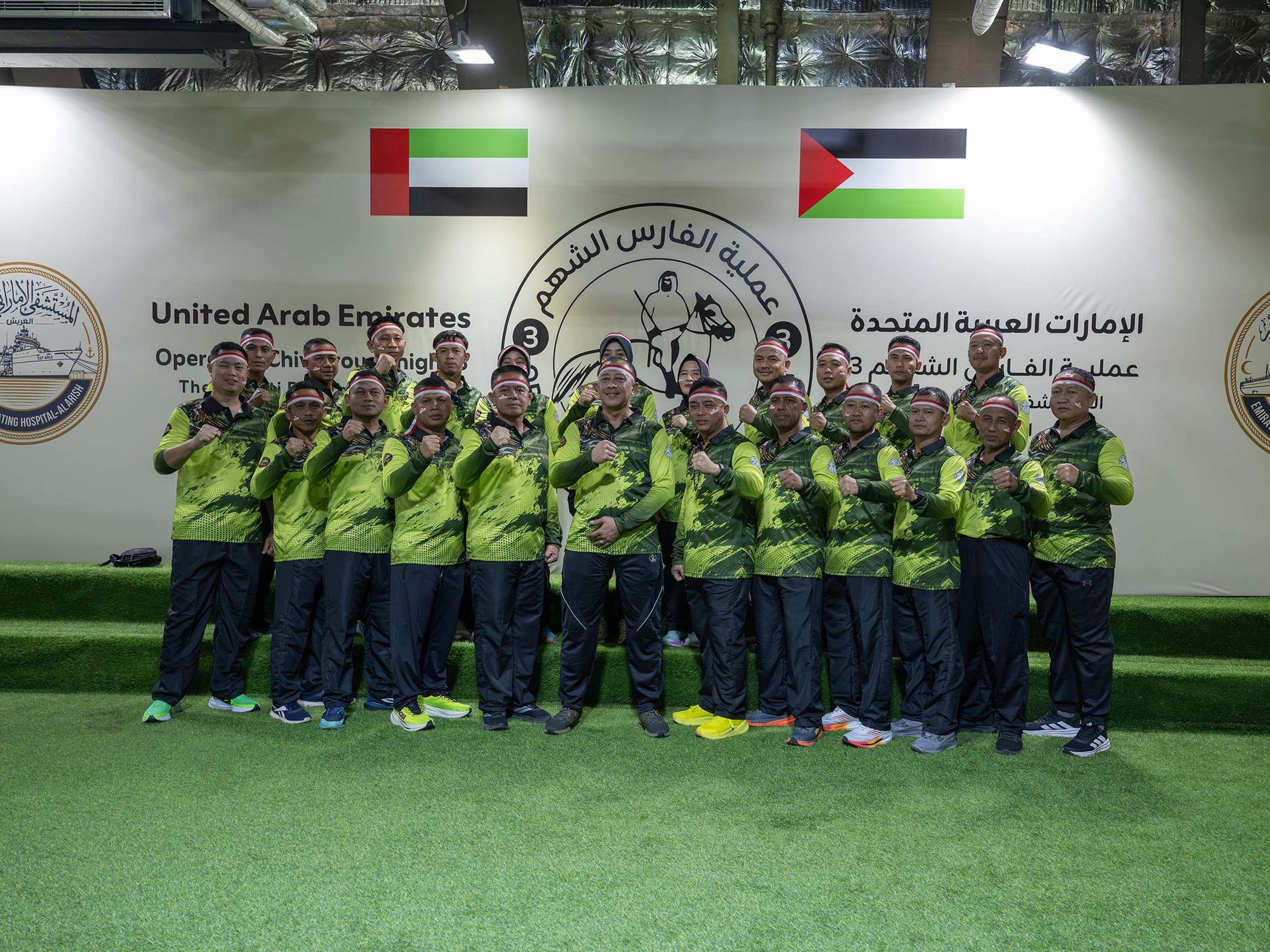 المستشفى الإماراتي العائم في العريش يحتفل بالذكرى الـ81 لاستقلال إندونيسيا