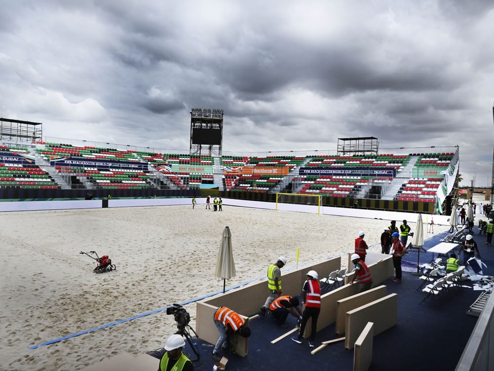 A stadium in 25 days A World Record for FIFA Beach Soccer World Cup