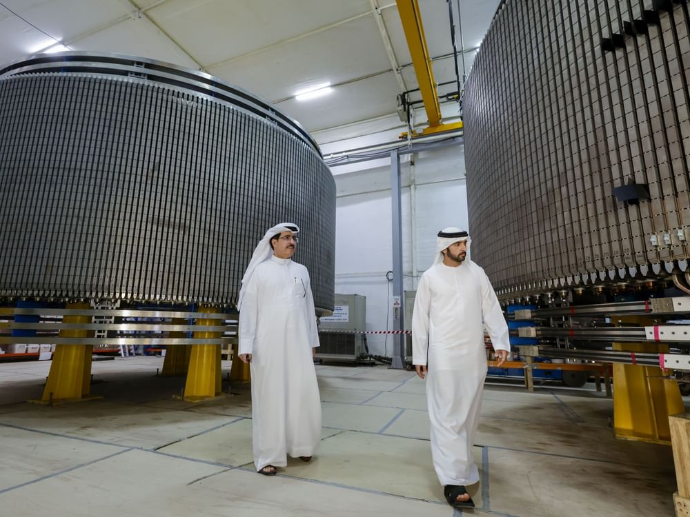 Hamdan bin Mohammed reviews progress of DEWA's hydroelectric project in Hatta