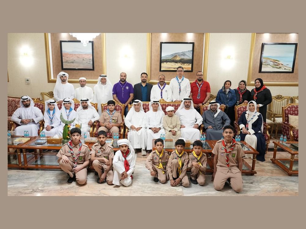 سالم بن سلطان يستقبل كشافة رأس الخيمة