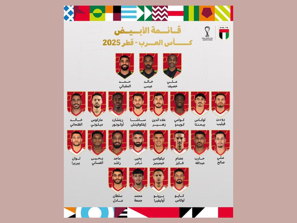 إعلان تشكيلة منتخب الإمارات المشاركة بكأس العرب 2025