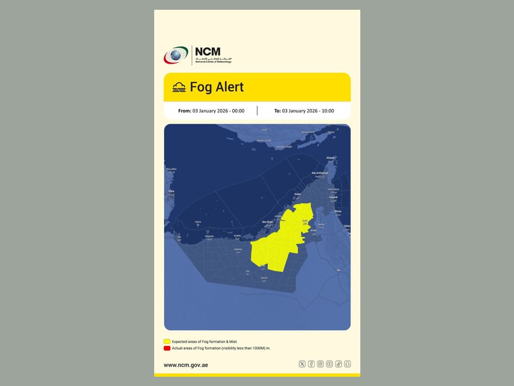 NCM issues fog advisory for internal, coastal areas