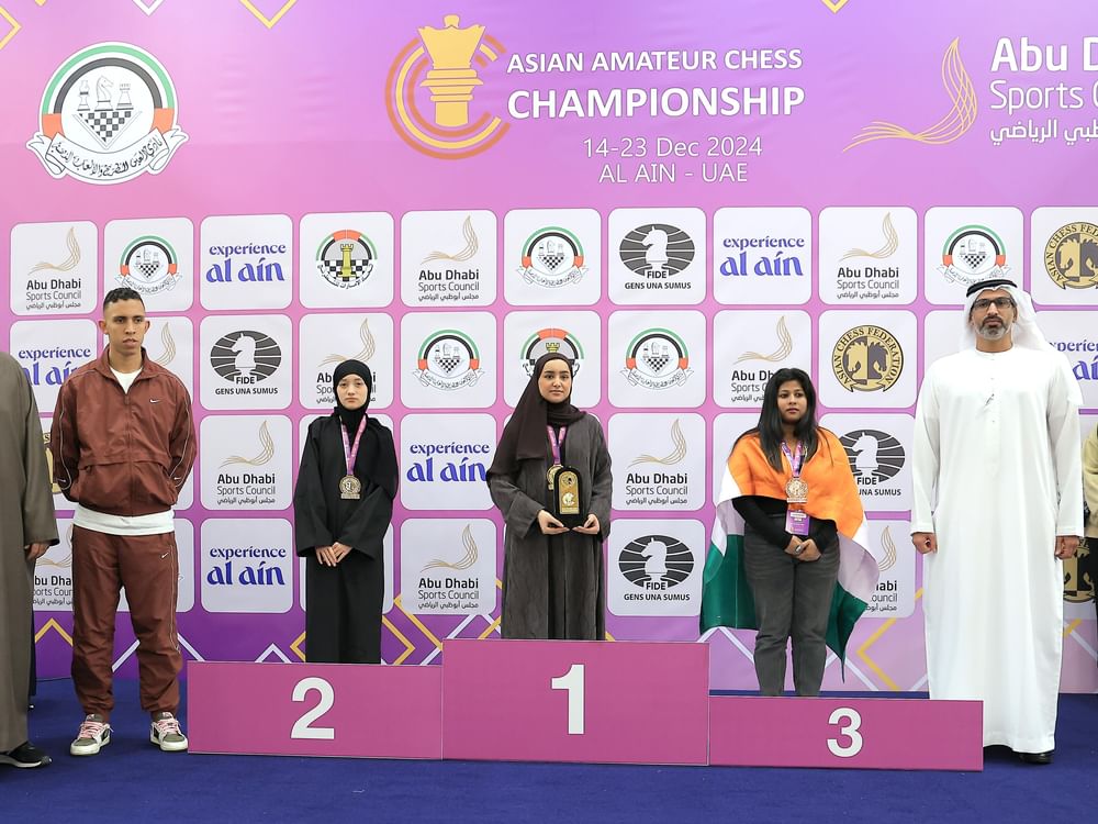 4 ميداليات ملونة للإمارات في آسيوية الشطرنج بالعين