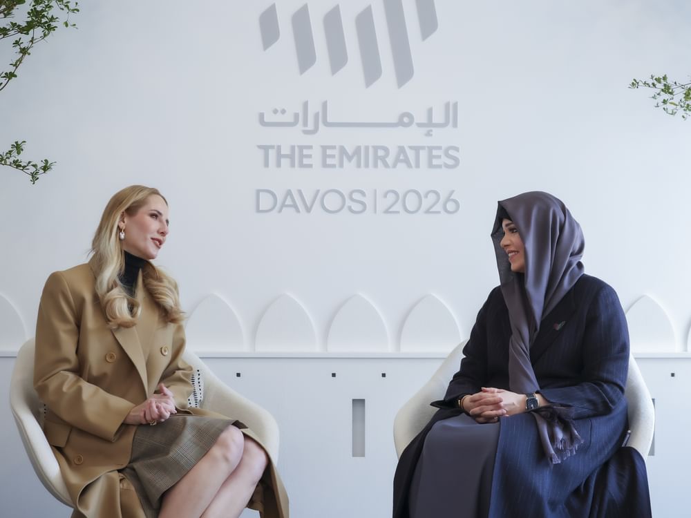 Latifa bint Mohammed meets with Ecuador’s First Lady on sidelines of World Economic Forum in Davos