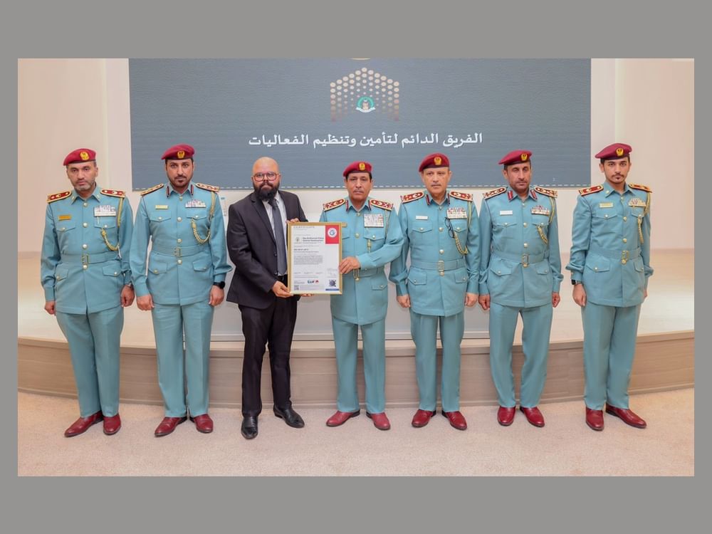 شرطة رأس الخيمة تحصل على شهادة الجودة العالمية "الآيزو" في إدارة الفعاليات المستدامة