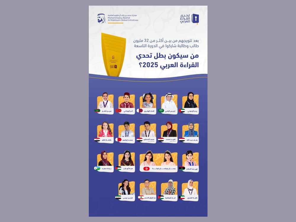أبطال الدول العربية يدخلون التصفيات النهائية للمنافسة على لقب تحدي القراءة العربي 2025