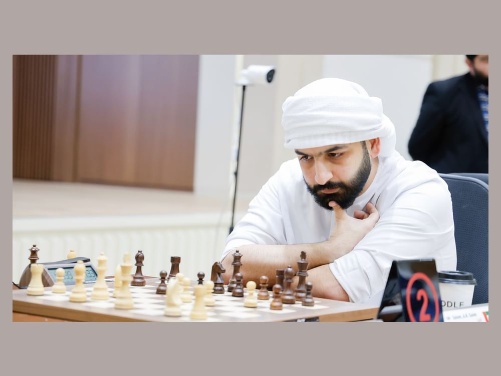 سالم عبدالرحمن يتصدر مشاركة الإمارات في النسخة الثامنة من دولية الشارقة للشطرنج