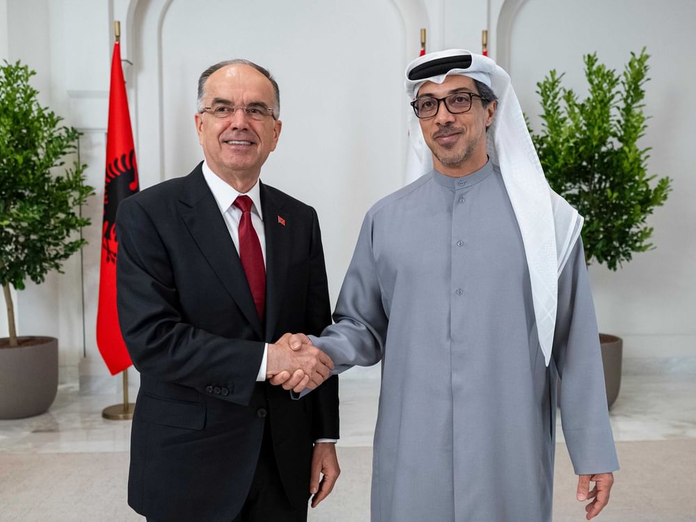 Mansour bin Zayed receives President of Albania
