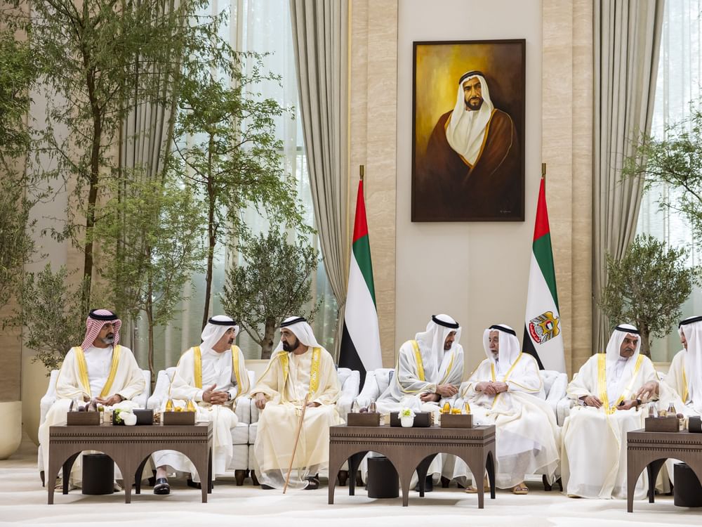 UAE President receives Rulers of the Emirates and Sheikhs on occasion of Eid Al-Adha