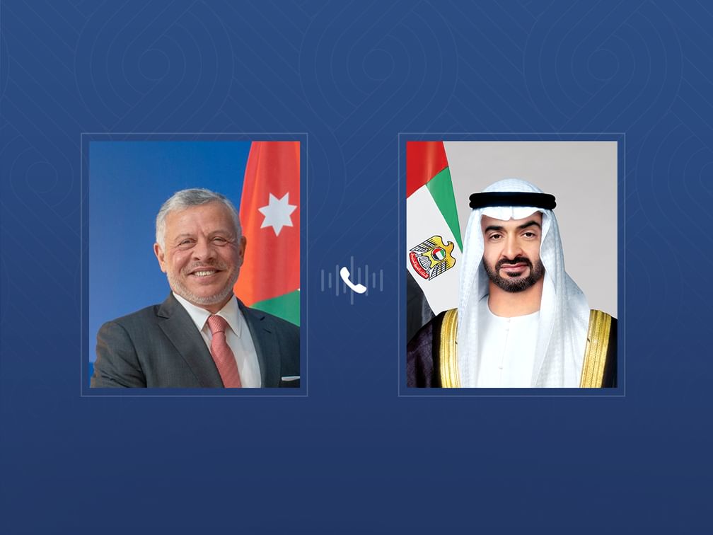 رئيس الدولة وملك الأردن يبحثان هاتفياً العلاقات الأخوية والمستجدات الإقليمية