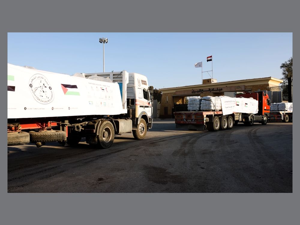  'Operation Chivalrous Knight 3' reinforces UAE support for Gaza with 249th convoy, loaded with 195 tonnes of relief materials