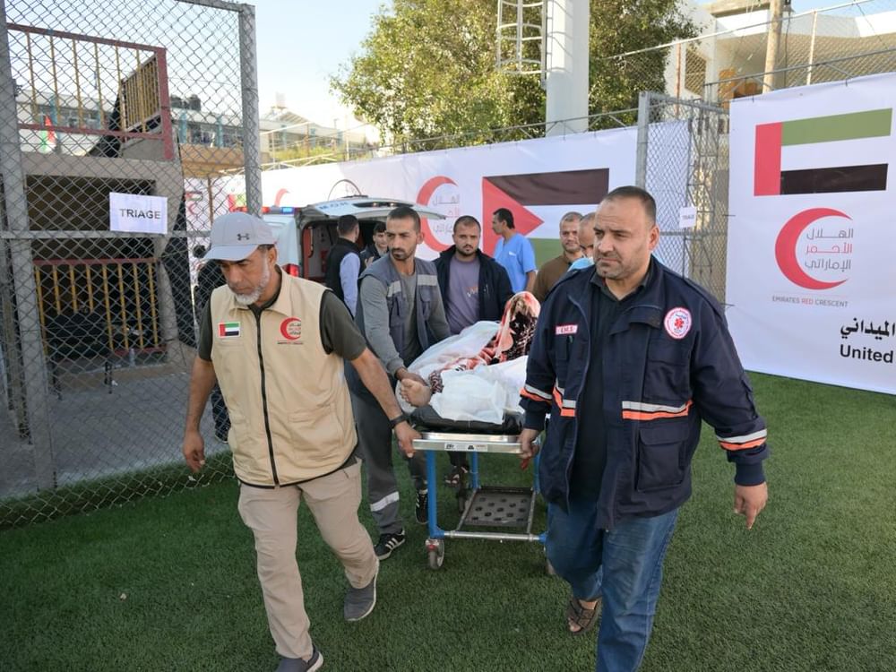 Gazze'deki Emirlik Sahra Hastanesi yaralı Filistinlileri almaya başladı