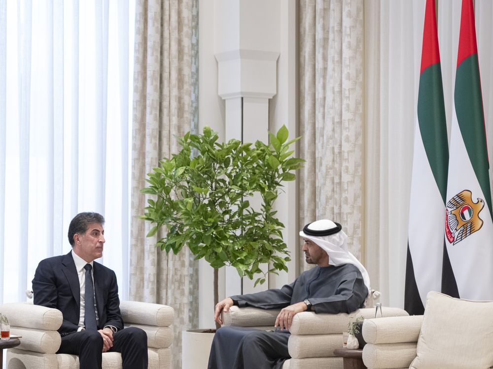 رئيس الدولة يستقبل رئيس إقليم كردستان العراق