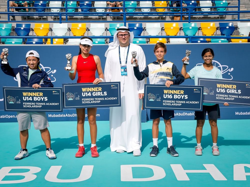 بطولة مبادلة أبوظبي المفتوحة تنظم نهائيات للناشئين في فئات عمرية متعددة غداً