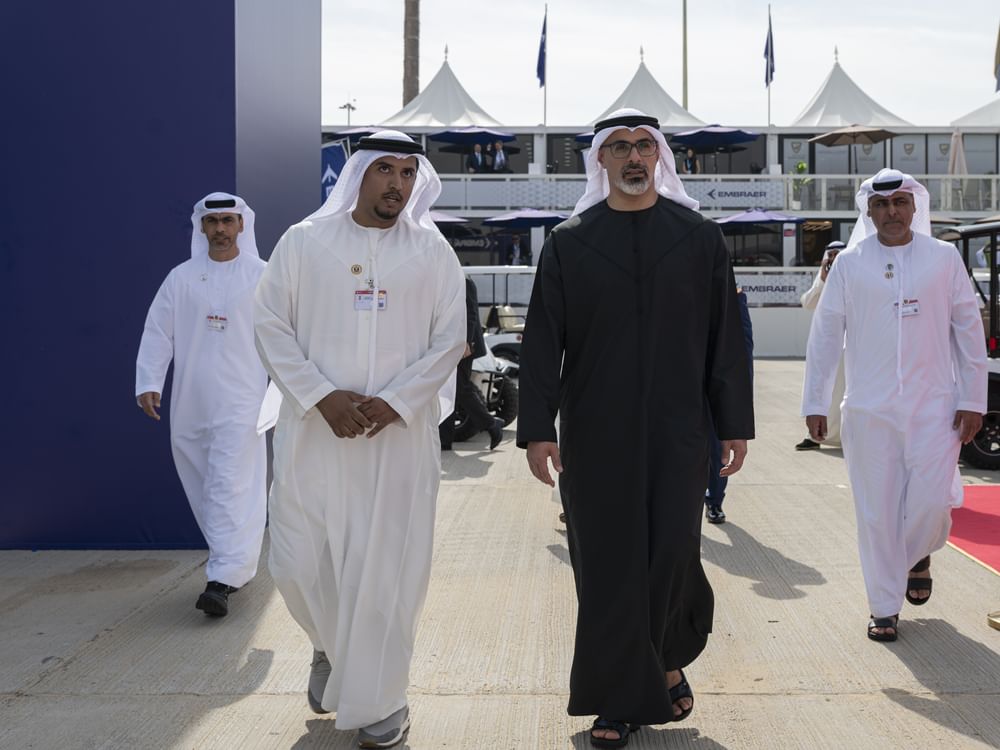 Khaled bin Mohamed bin Zayed tours several pavilions at Dubai Airshow 2025