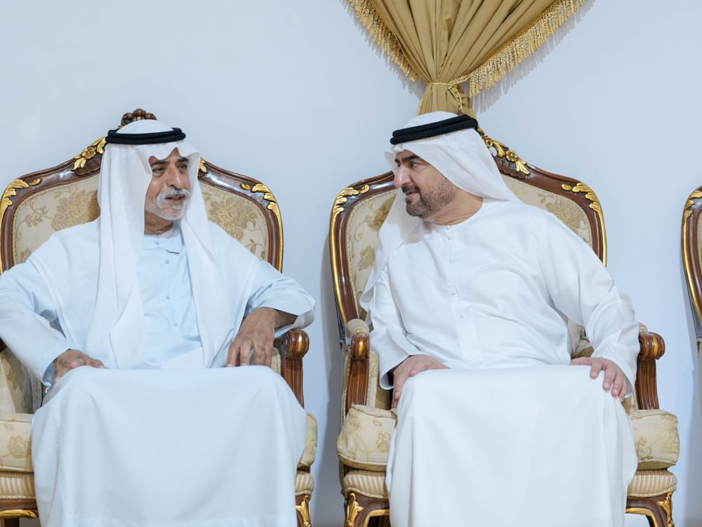 Abdullah bin Salem receives condolences on death of Mohammed bin Salem bin Sultan Al Qasimi