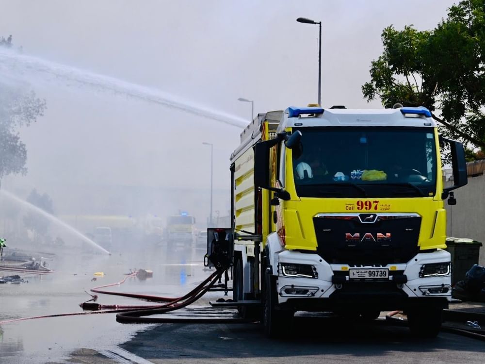 Sharjah Police control fire in Industrial Area 10 without injuries