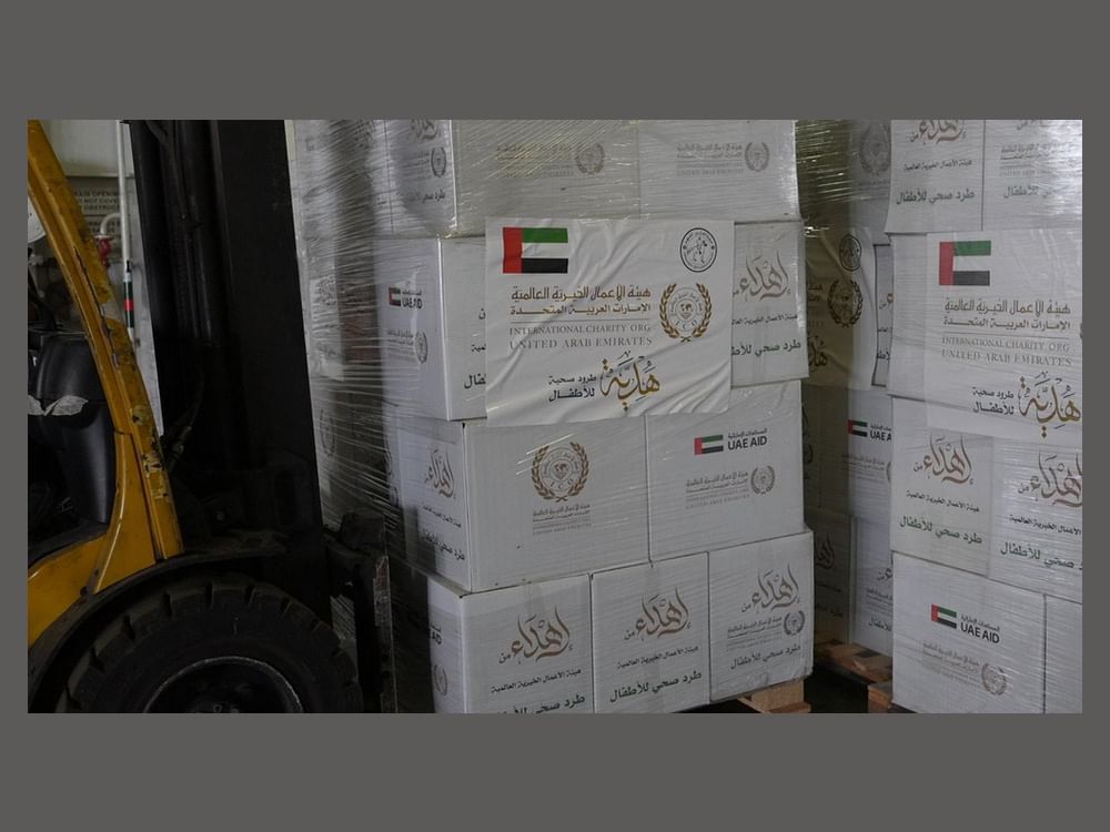 عملية “الفارس الشهم 3” تُعلن بدء تحميل سفينة  "خليفة" الإنسانية لدعم غزة
