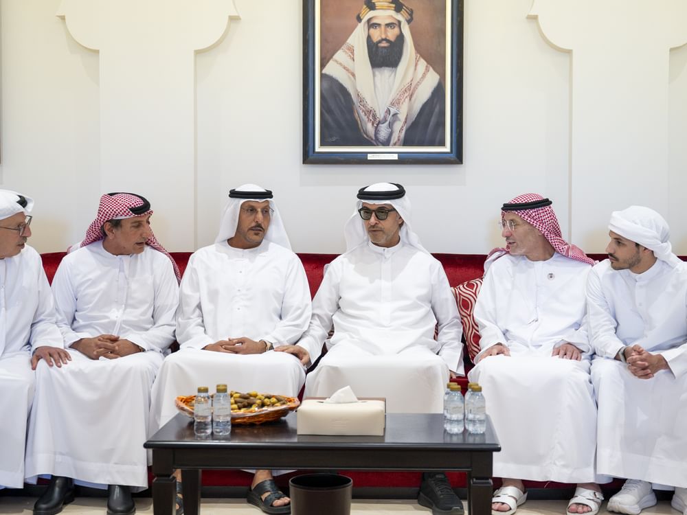 Hazza bin Zayed offers condolences on passing of Mahmoud Ahmed Al Qaisiya
