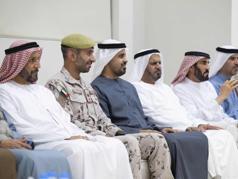 ذياب بن محمد بن زايد يقدِّم واجب العزاء في شهيد الوطن والواجب علي الطنيجي